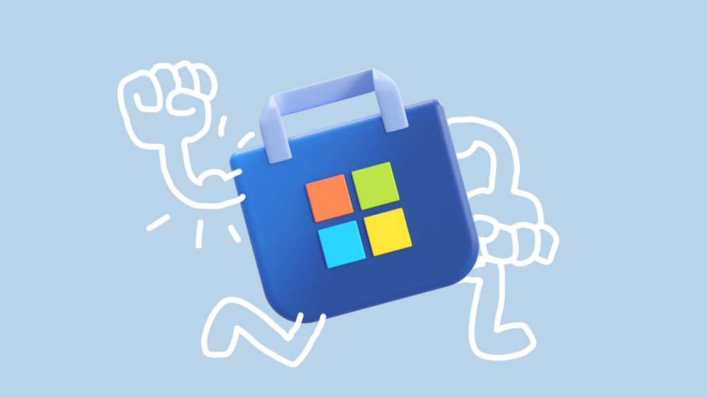 Hình ảnh trang trí của logo Windows Store.